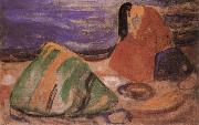 Edvard Munch Crying Girl painting